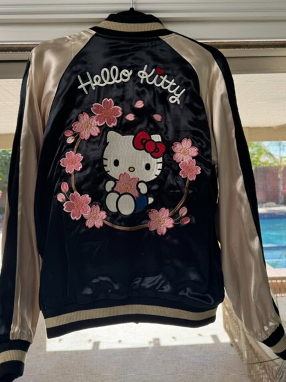 Sanrio Hello Kitty Sakura Reversible Sukajan Bomber Jacket in a Size Small - Picture 8 of 8
